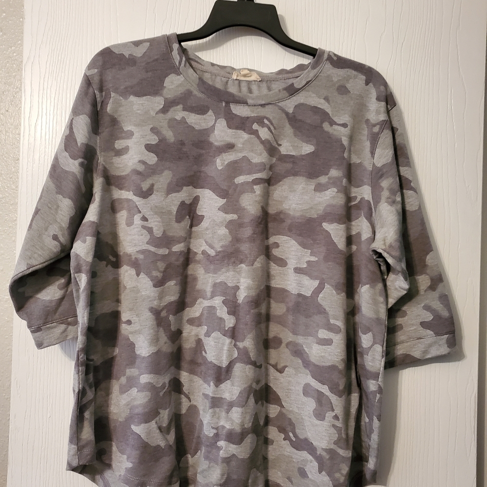 Soft 3/4 length sleeve top